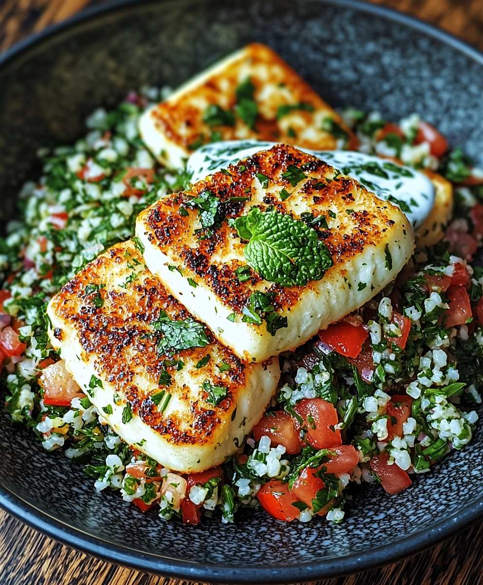 Halloumi Tabbouleh Minzjoghurt