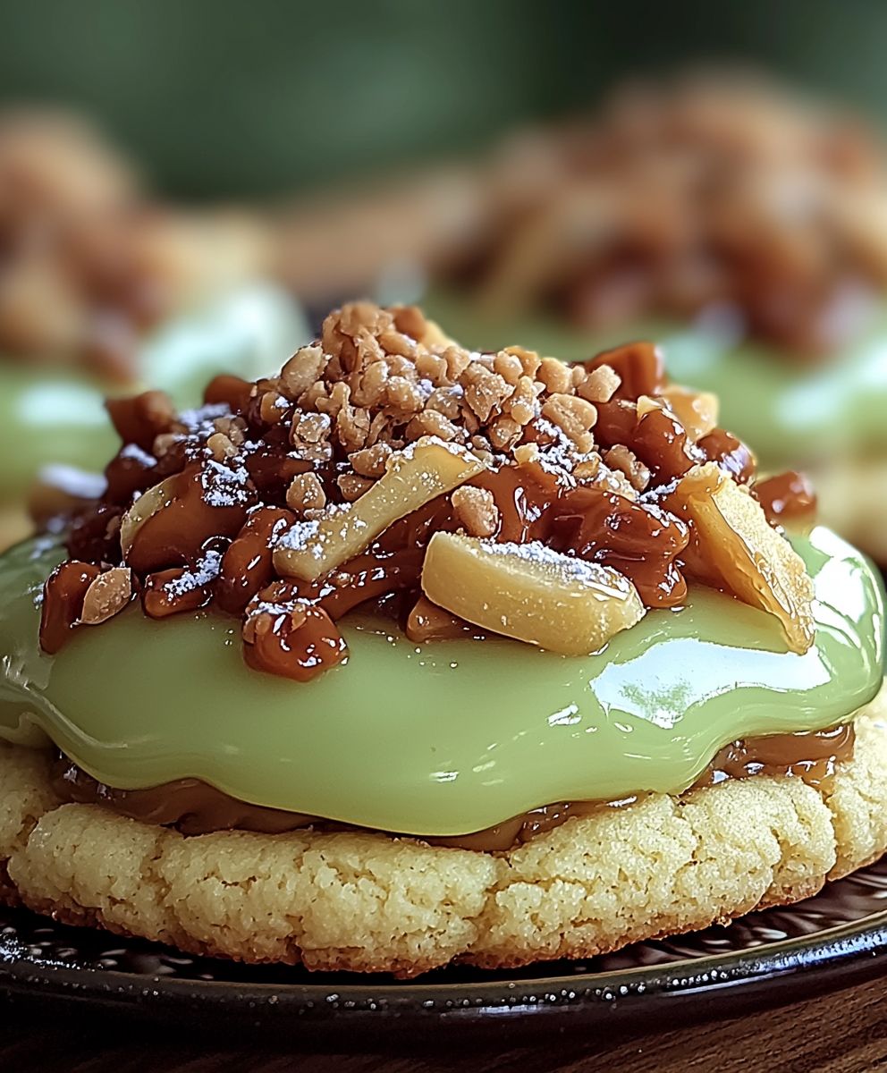 Käsekuchen gefüllte Karamell Apfel Kekse