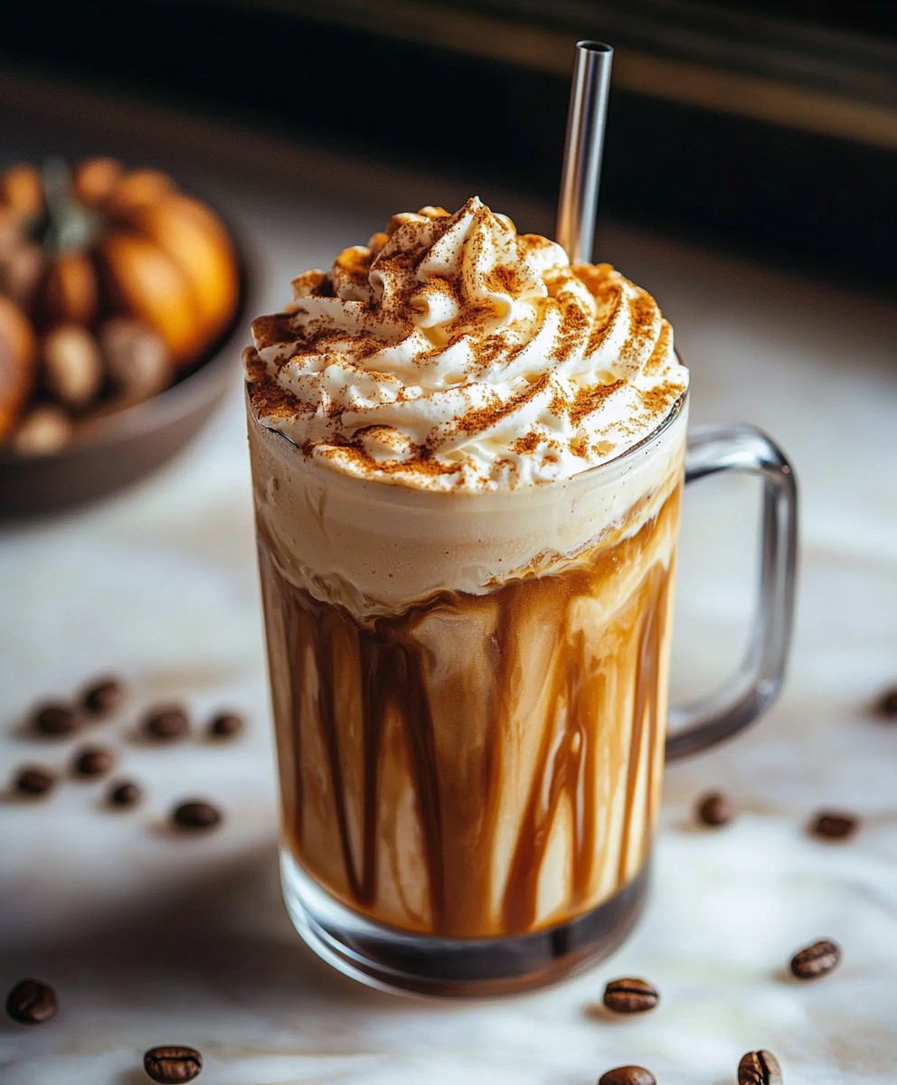 Kürbisgewürz Gefrorener Kaffee