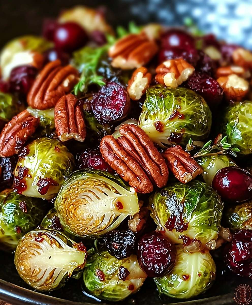 Rosenkohl Preiselbeeren Pekannüsse Balsamico