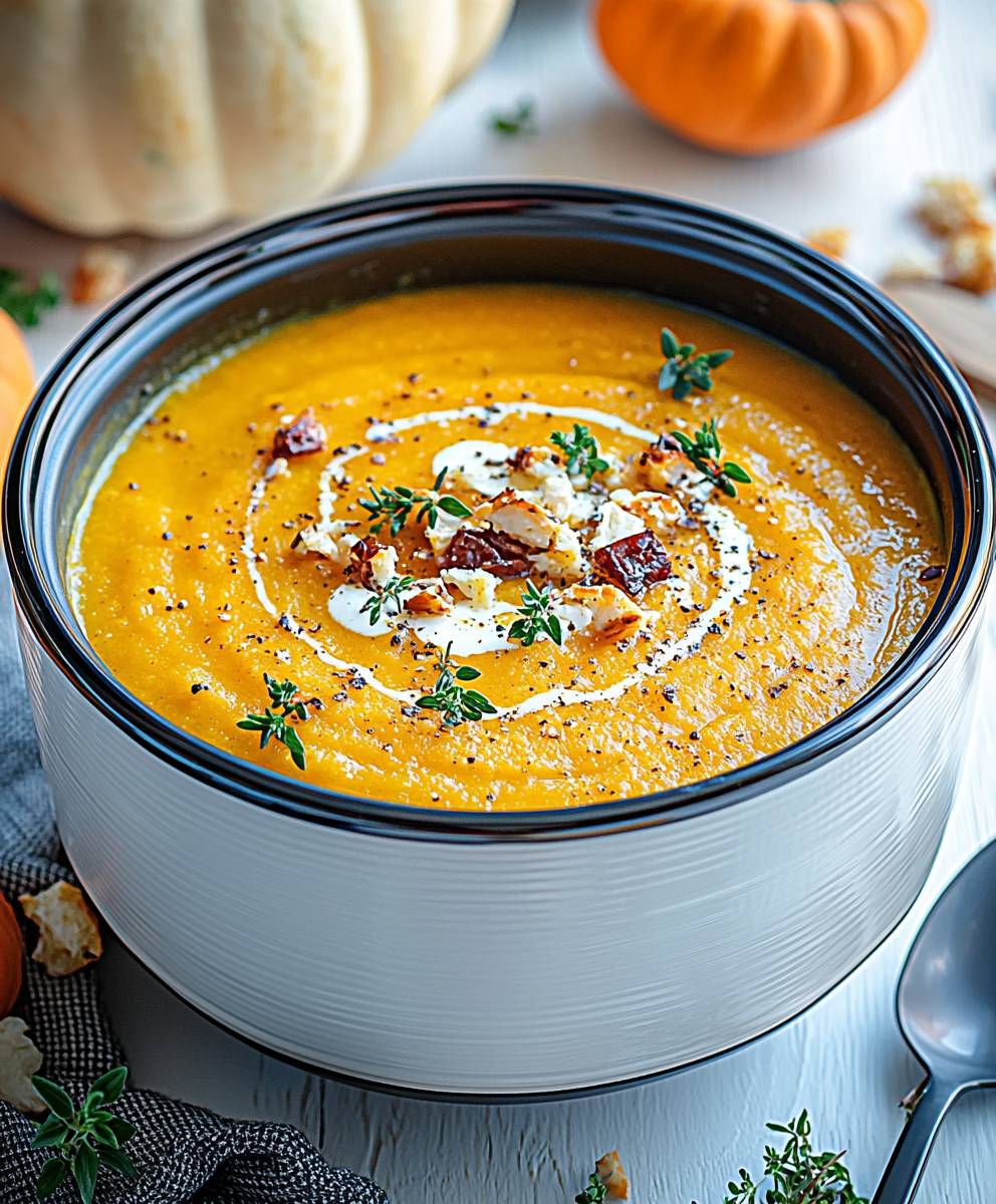 Butternusskürbis Suppe Crock Pot