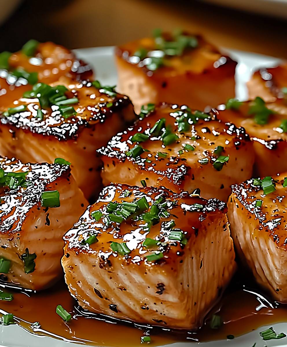 Honig Knoblauch Lachs Happen