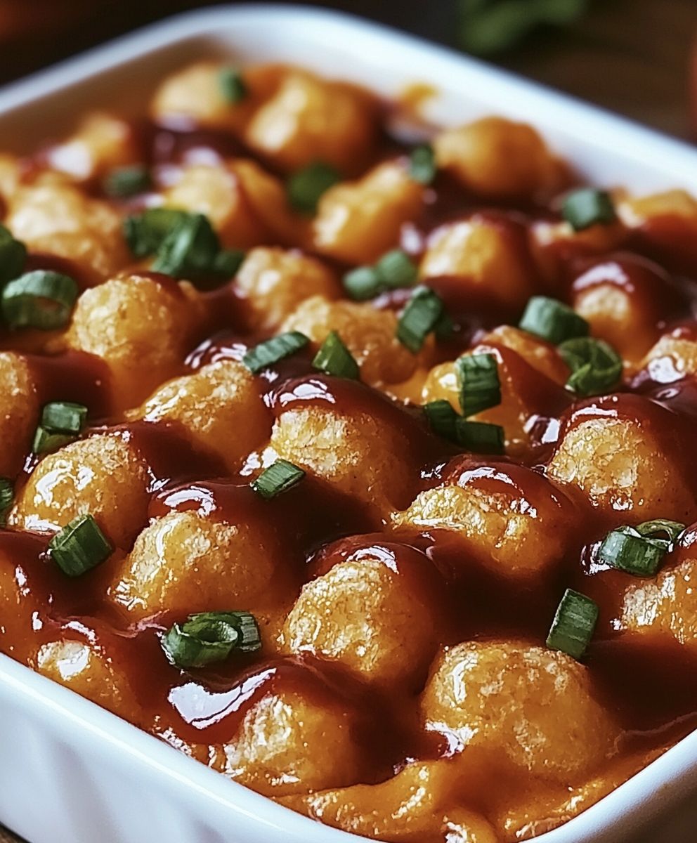 BBQ Chicken Tater Tot Auflauf