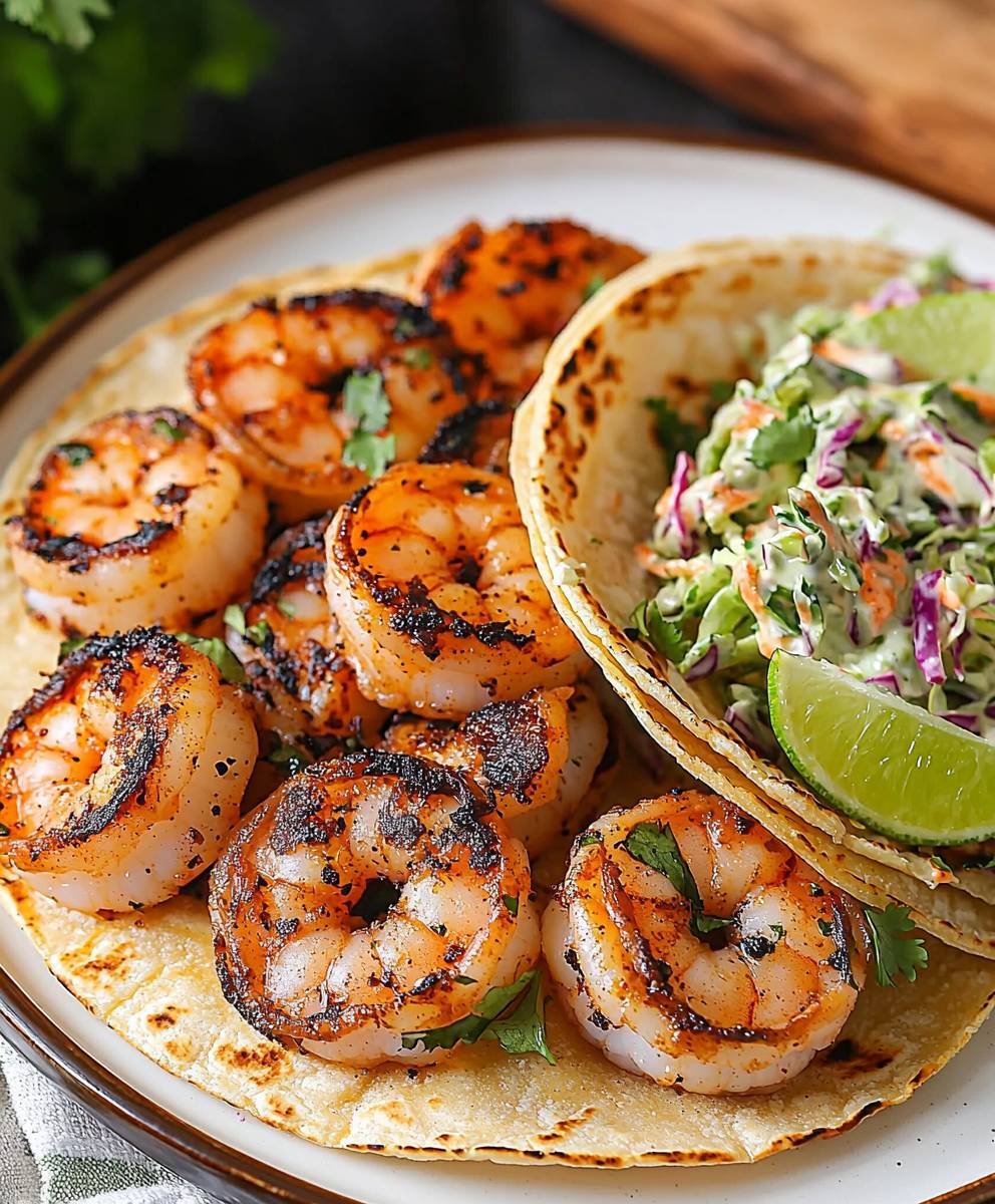 Garnelen Tacos mit Koriander