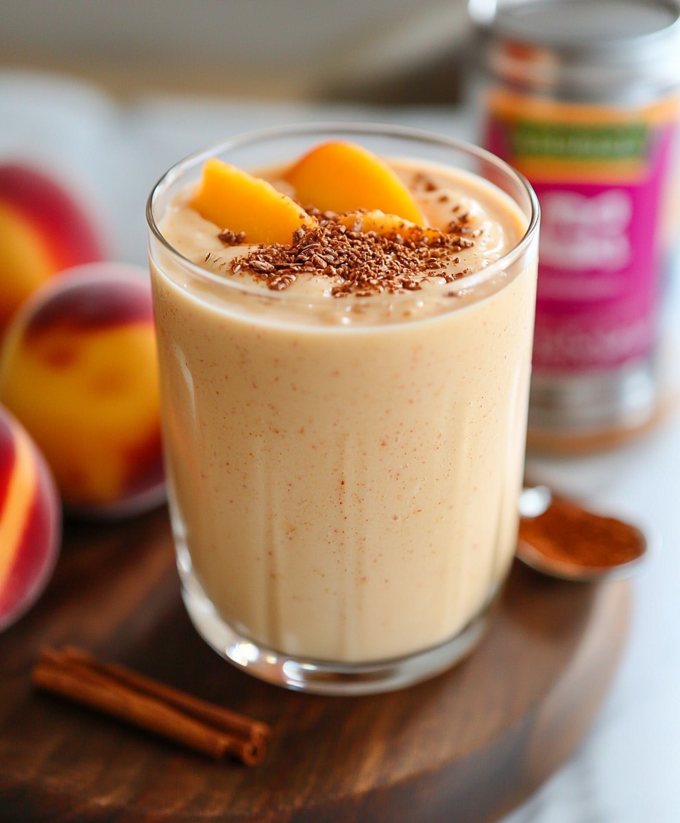 Proteinreicher Pfirsich-Smoothie