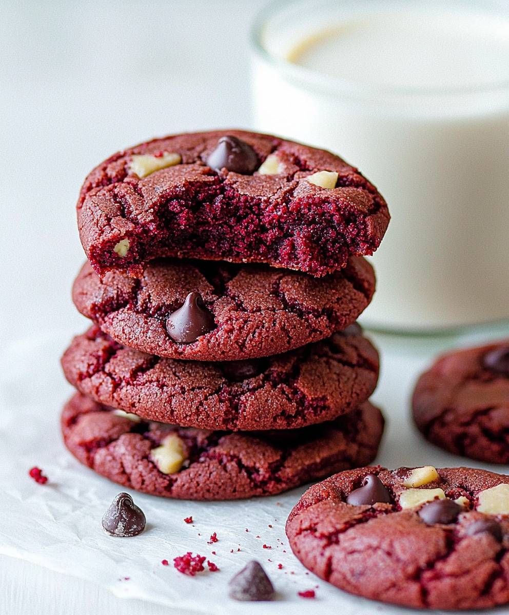 Rote Samt Schokoladenkekse