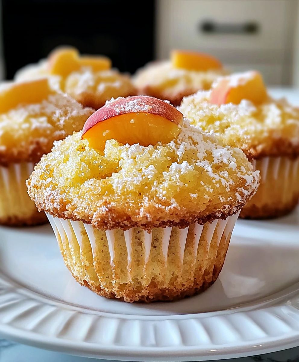 Pfirsich Cobbler Muffins