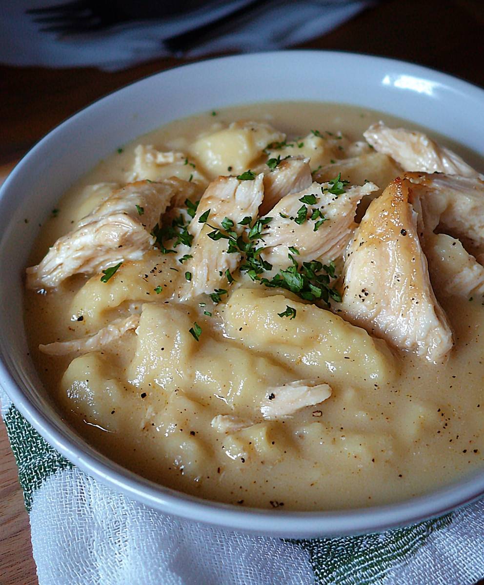 Hähnchen und Klöße