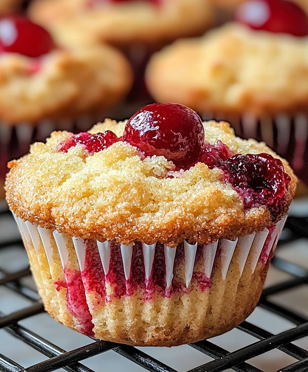 Kirsch Cobbler Muffins backen