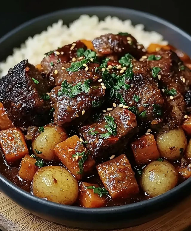 Koreanischer Topfbraten genießen