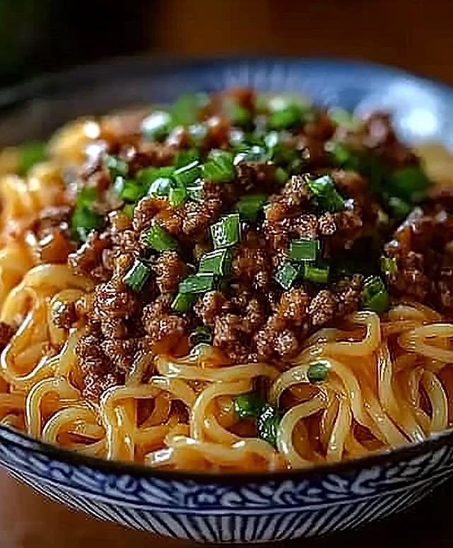 Mongolische Hackfleischnudeln