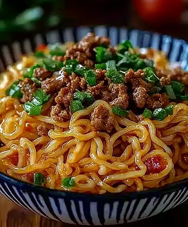 Mongolische Hackfleischnudeln