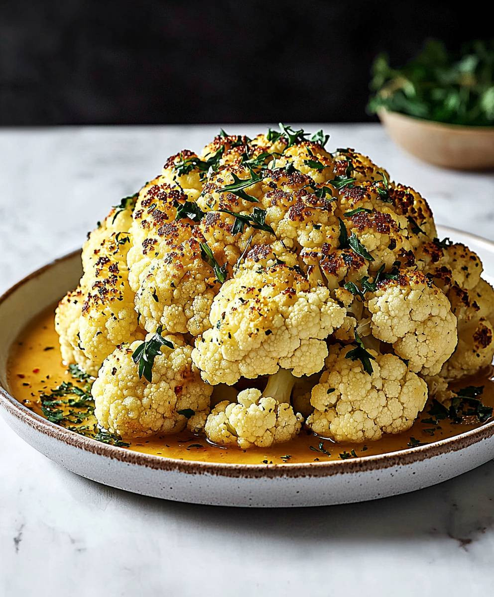 ganzer gerösteter Blumenkohl