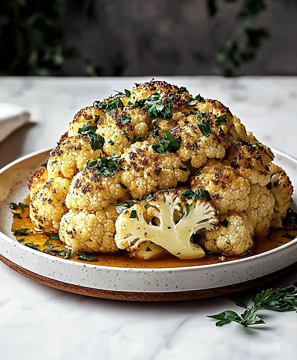 ganzer gerösteter Blumenkohl