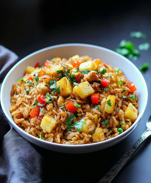 Gebratener Thai-Reis Ananas