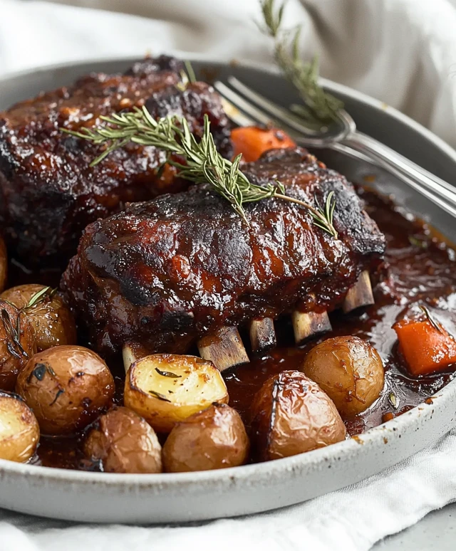 Rotwein geschmorte Rippchen