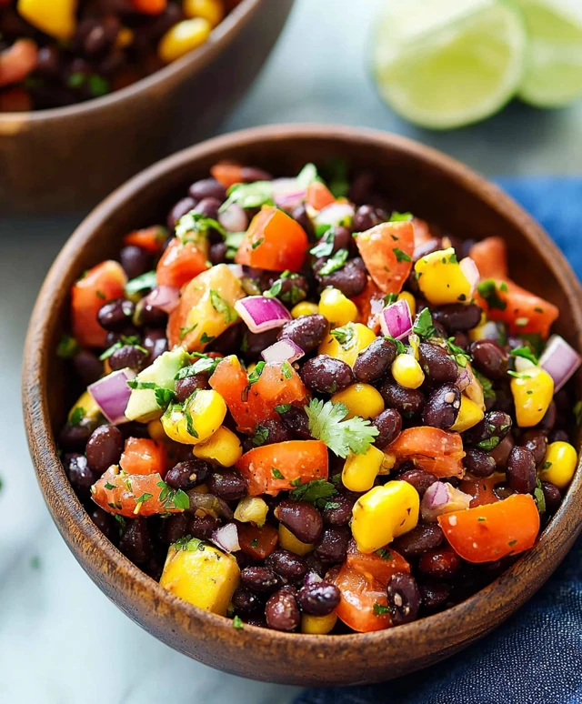 schwarzer Bohnensalat frisch