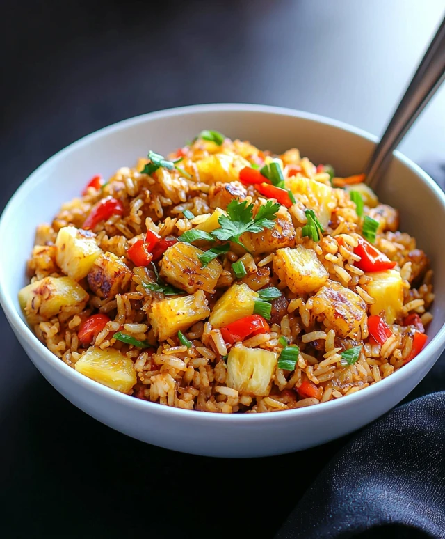 Gebratener Thai-Reis Ananas