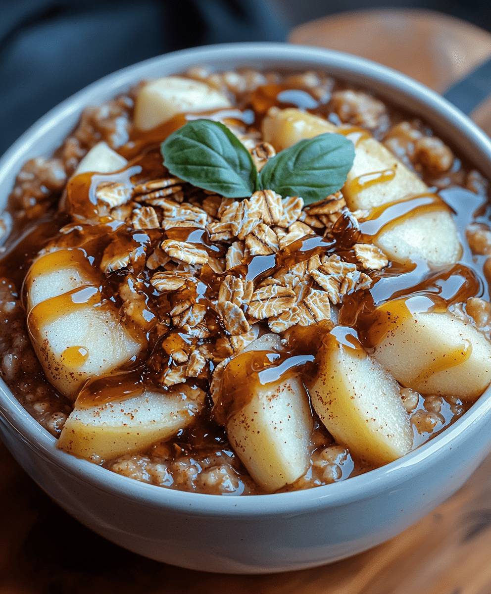 Karamell Apfel Haferflocken Overnight