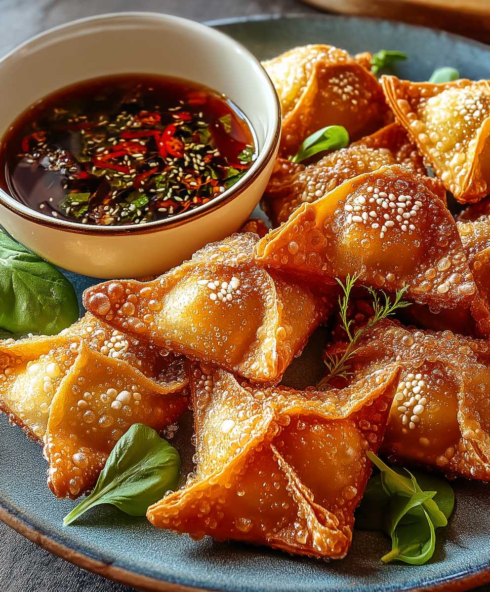 Süßmais Wontons knusprig backen