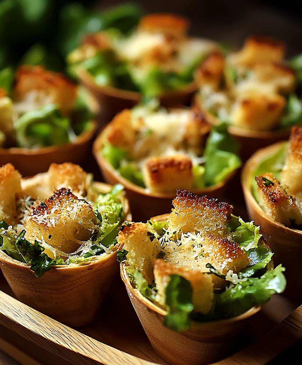 Caesar Salat Parmesan Körbchen