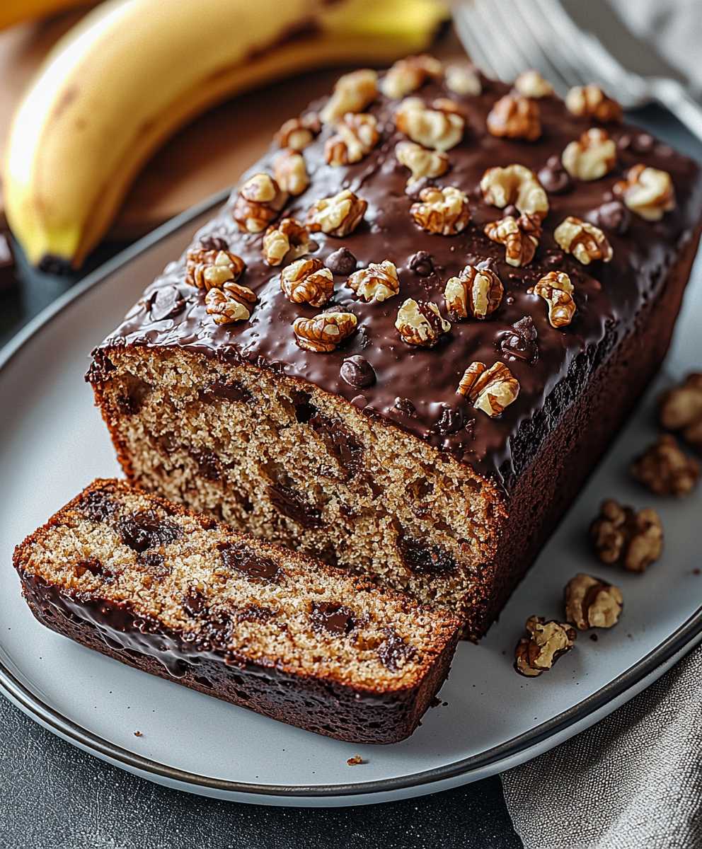 Schokoladen Walnuss Bananenbrot