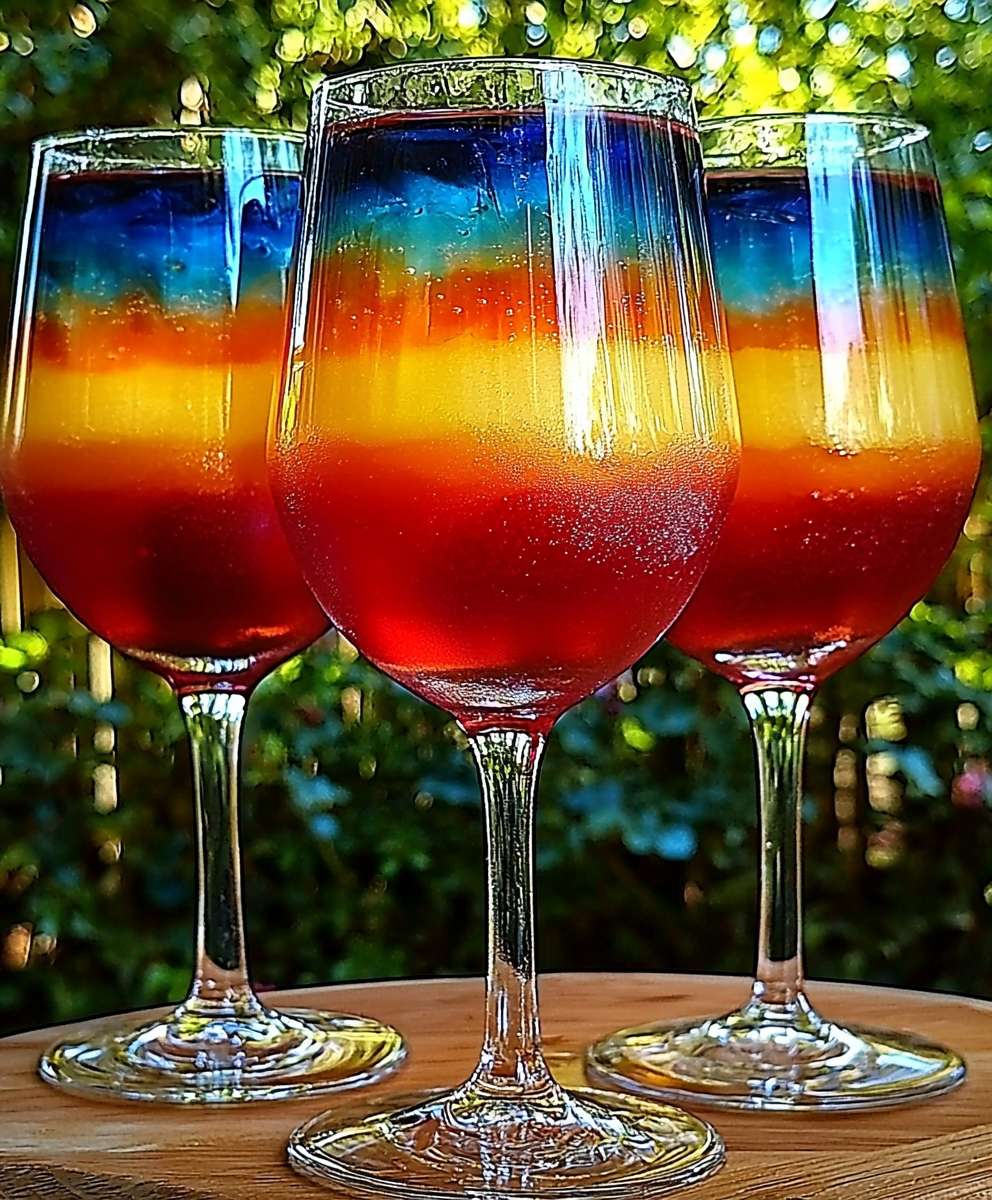 Regenbogen Cocktail selber machen