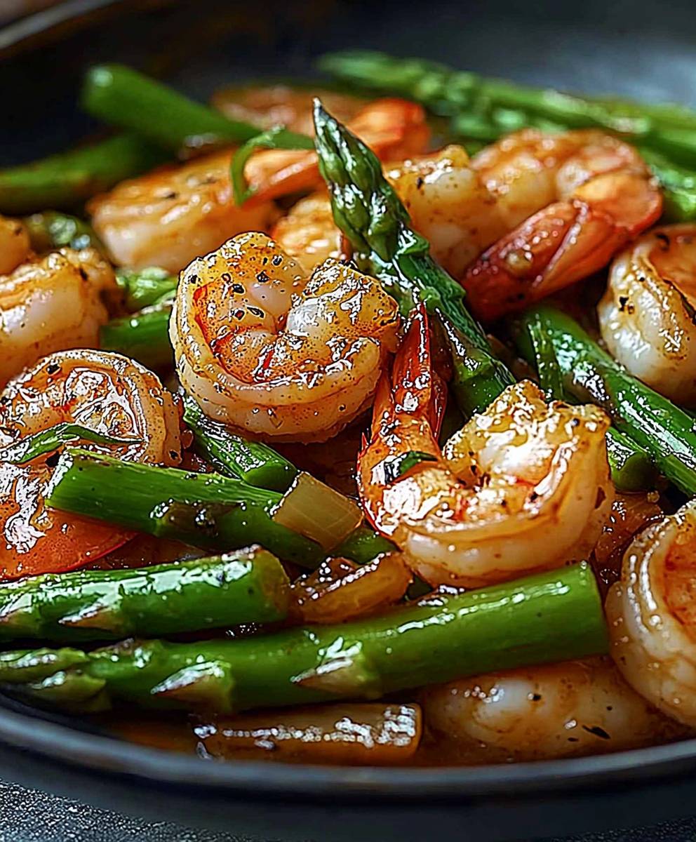 Garnelen Spargel Stir Fry