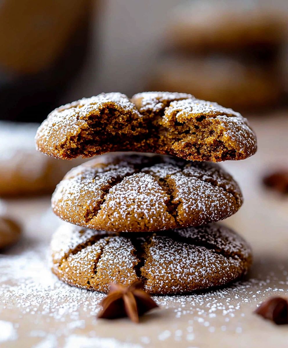 Lebkuchen Crinkle Kekse backen