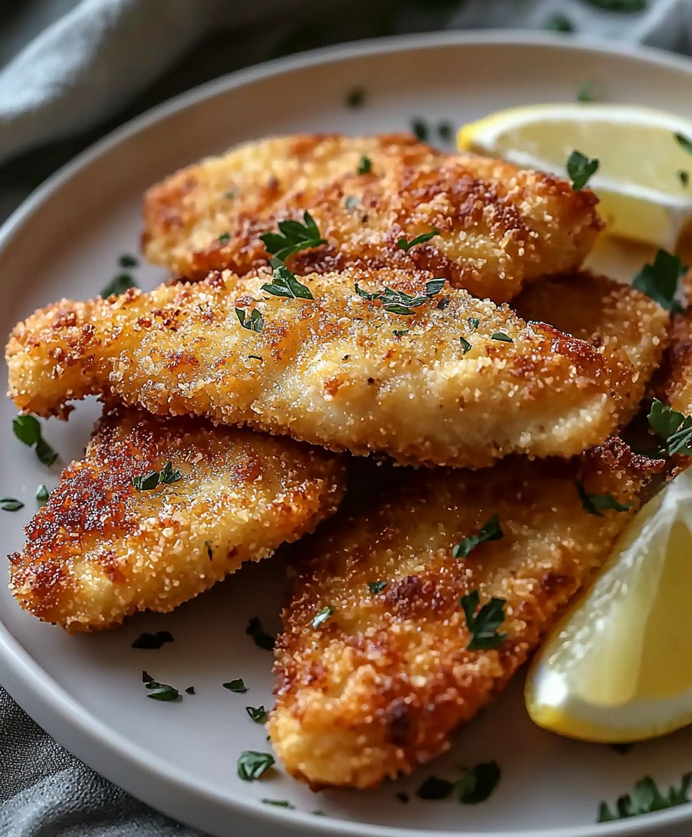 Hähnchenschnitzel Heißluftfritteuse knusprig