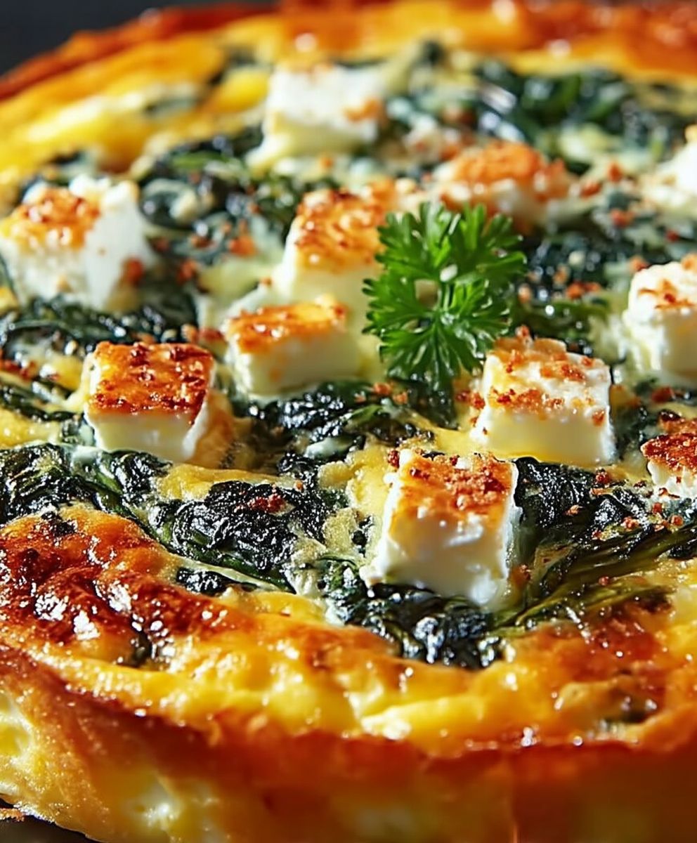 Hüttenkäse Spinat Quiche