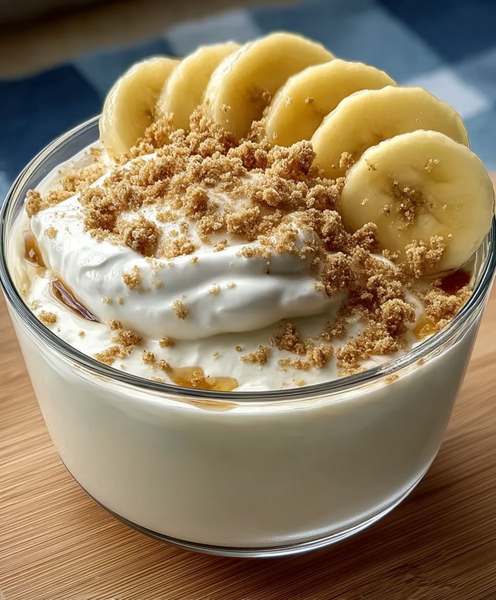 Griechische Joghurtschüssel Banane