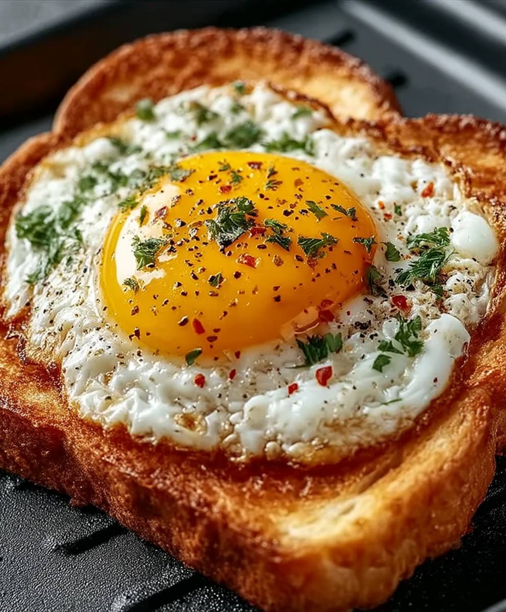 Frittierter Ei Käse Toast