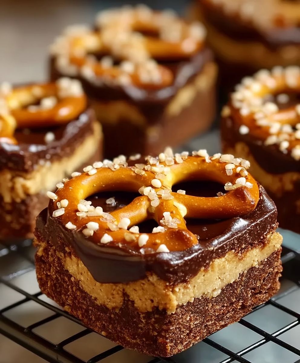 Erdnussbutter Brezel Riegel