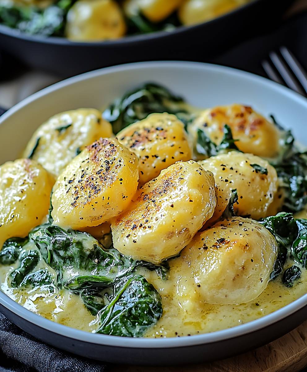 Cremige Spinatkartoffeln
