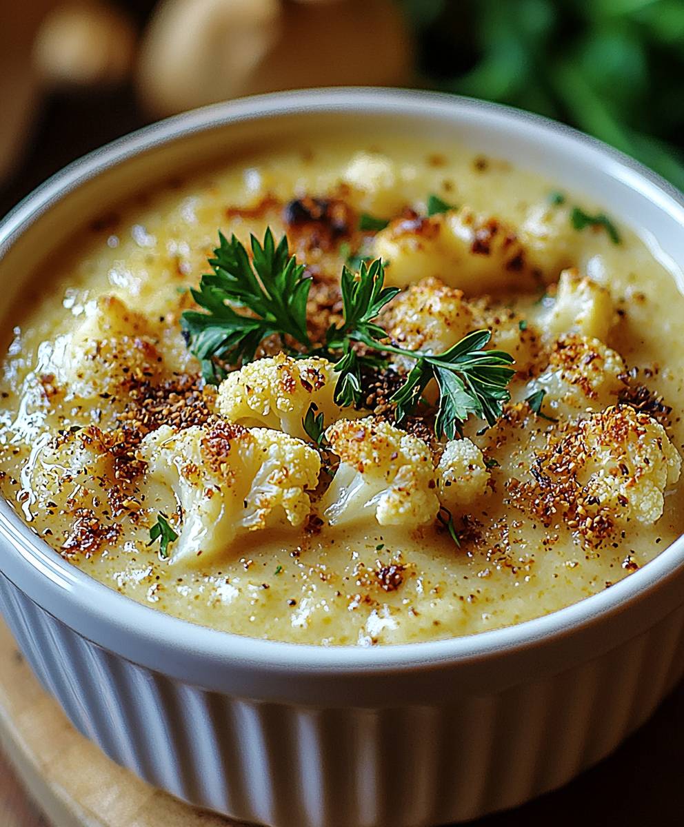 Geröstete Blumenkohlsuppe