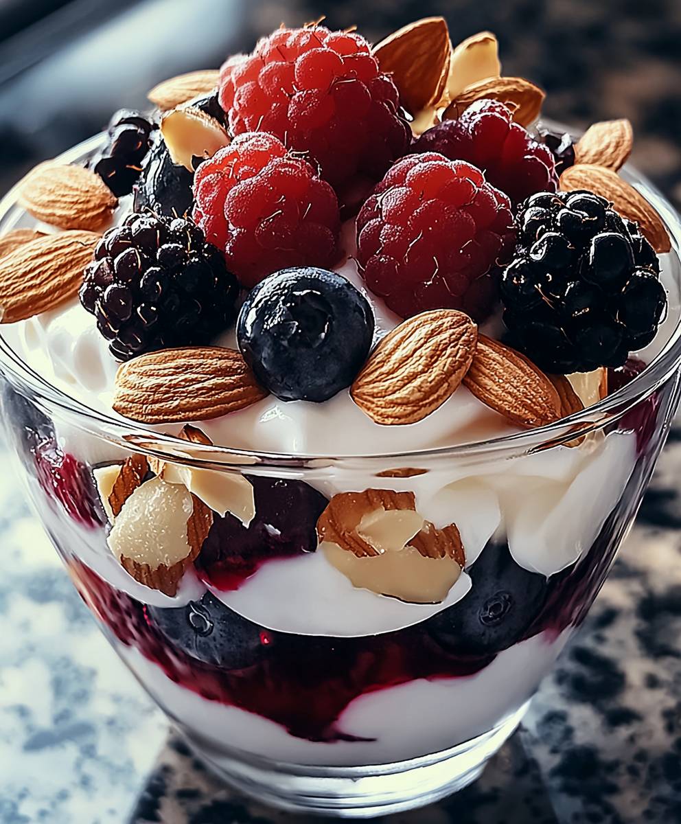 Griechischer Joghurt Parfait Beeren