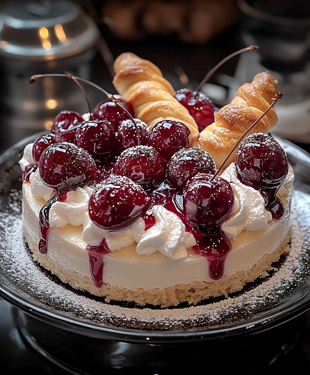 Vanillekipferl Kirsch Dessert