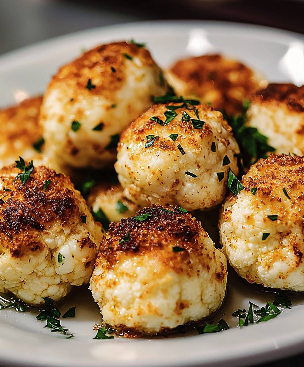 Blumenkohl Mozzarella Bällchen