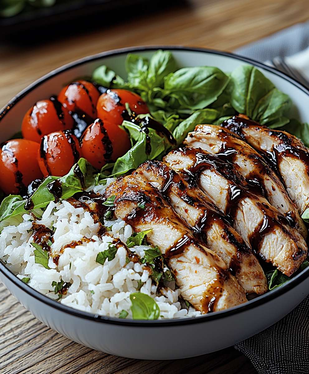 Caprese Salat Bowl Hähnchen