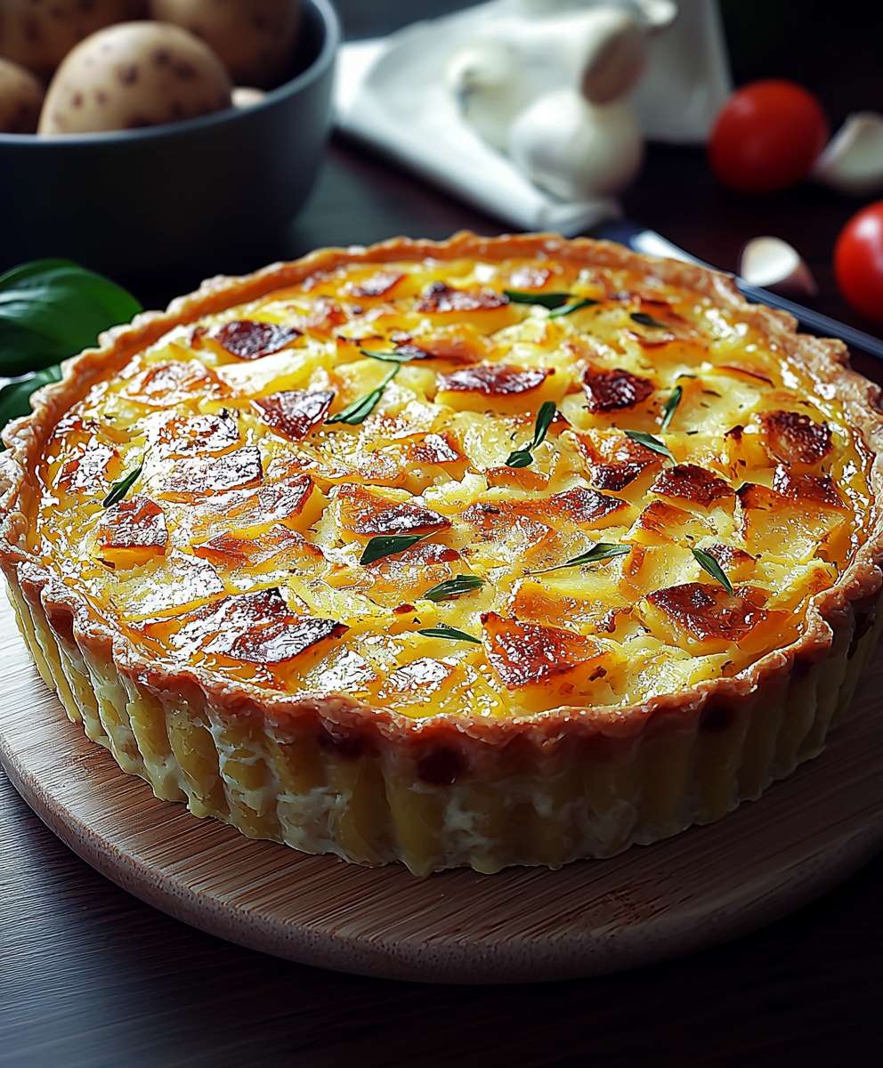 Kartoffel Quiche mit Kartoffelteig