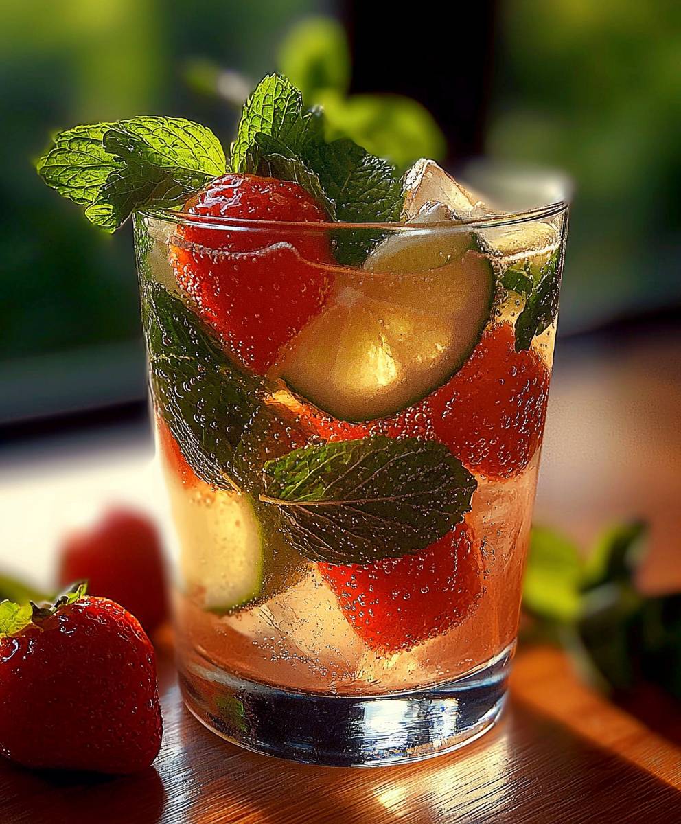 Erdbeer Mojito mit Rum