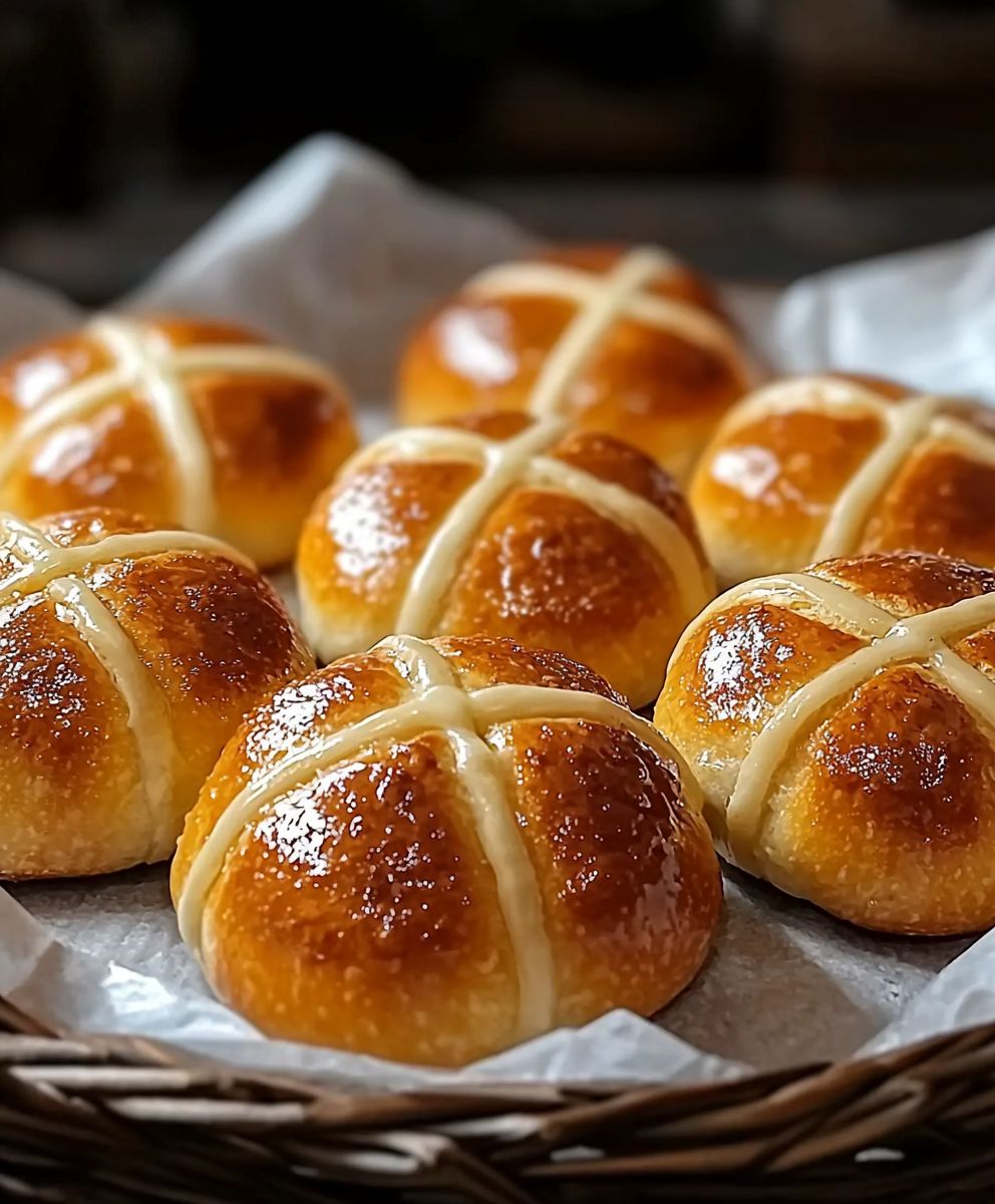 Heiße Kreuzbrötchen backen