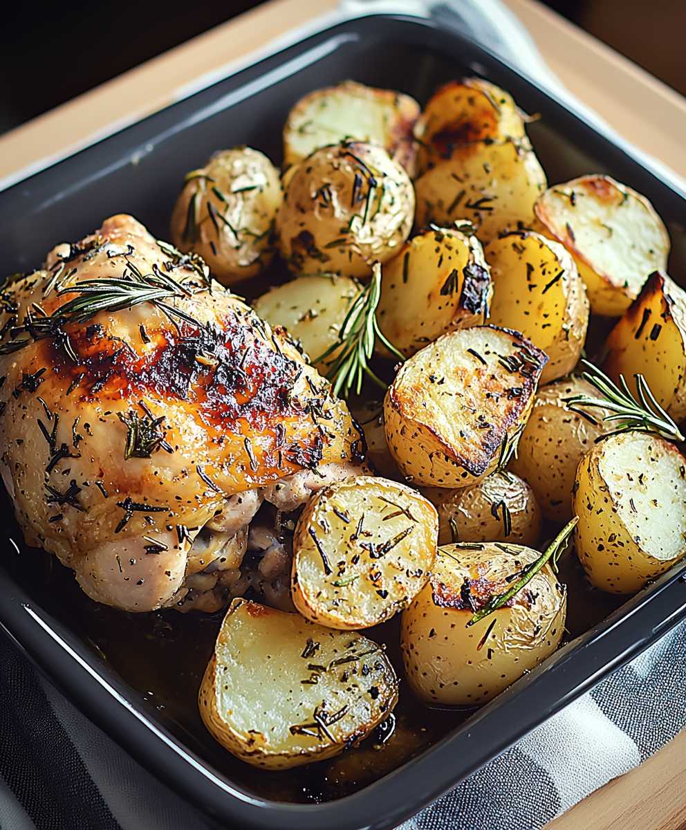Mediterranes Ofenhähnchen mit Kartoffeln