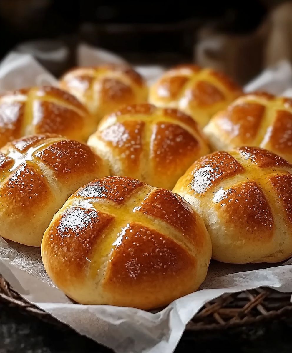 Heiße Kreuzbrötchen backen