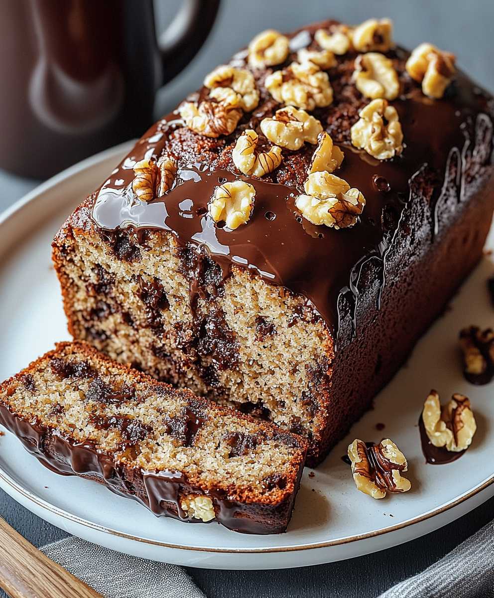 Schokoladen Walnuss Bananenbrot