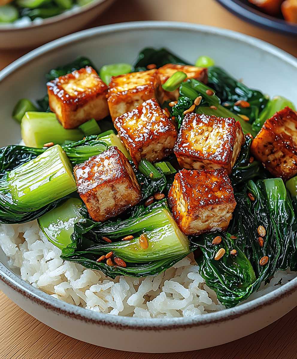 Gebratener Pak Choi Tofu