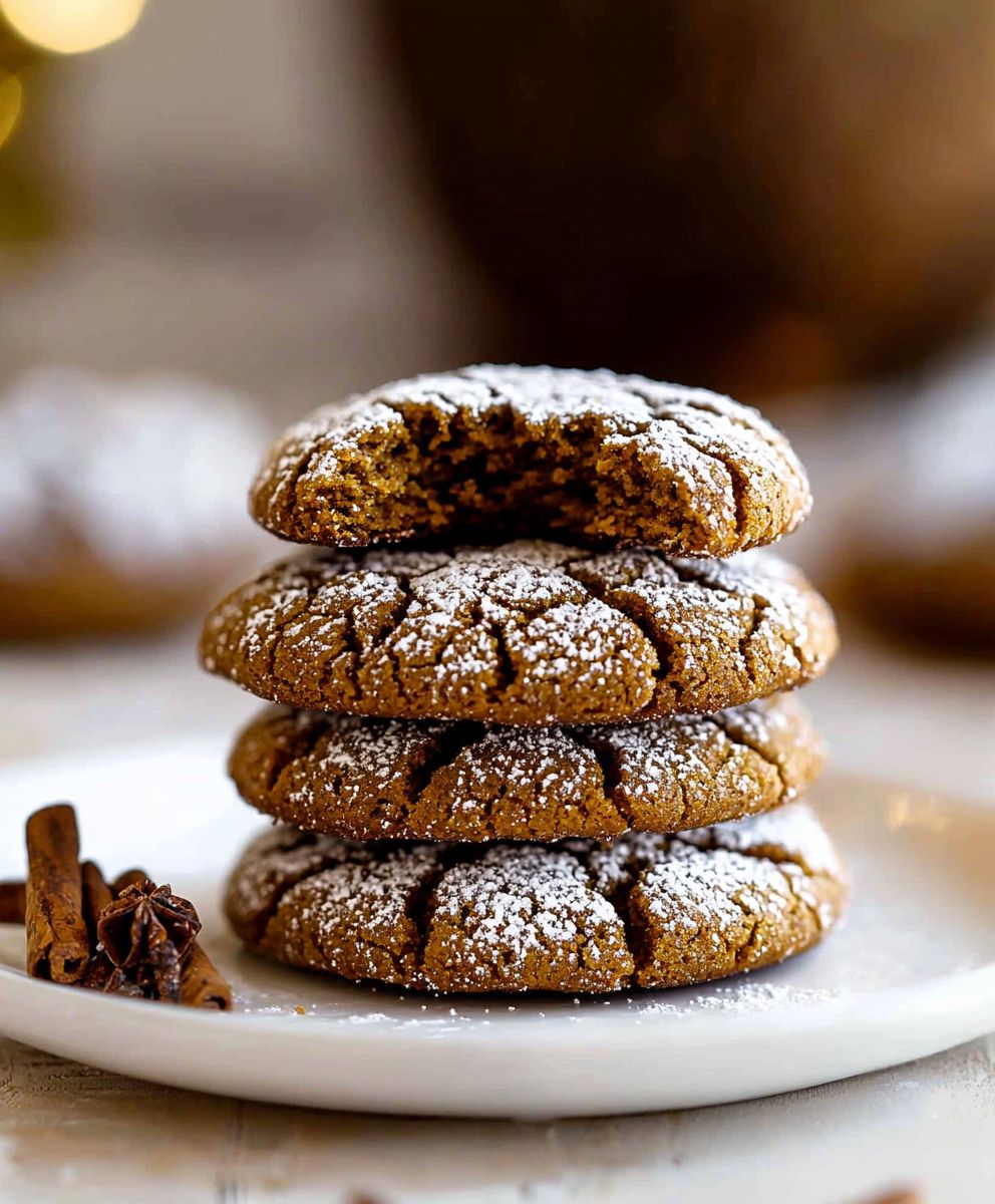 Lebkuchen Crinkle Kekse backen