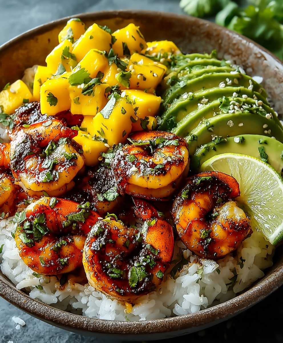 Chipotle Garnelen Mango Avocado