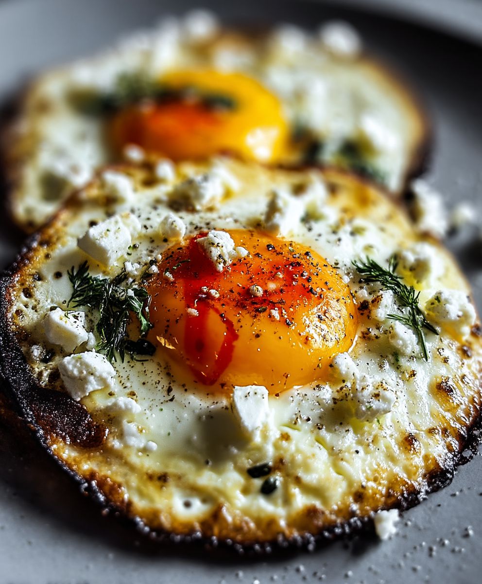 Knusprige Feta Spiegeleier